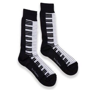 NWT Foot Traffic Men's Size Piano Keyboard Cotton Blend Socks